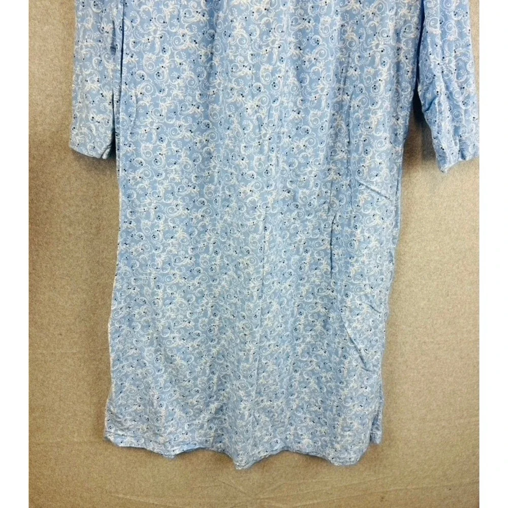 Charter Club Womans 2X Sleep Dress Nightgown Maxie Long Sleeve 100% Cotton